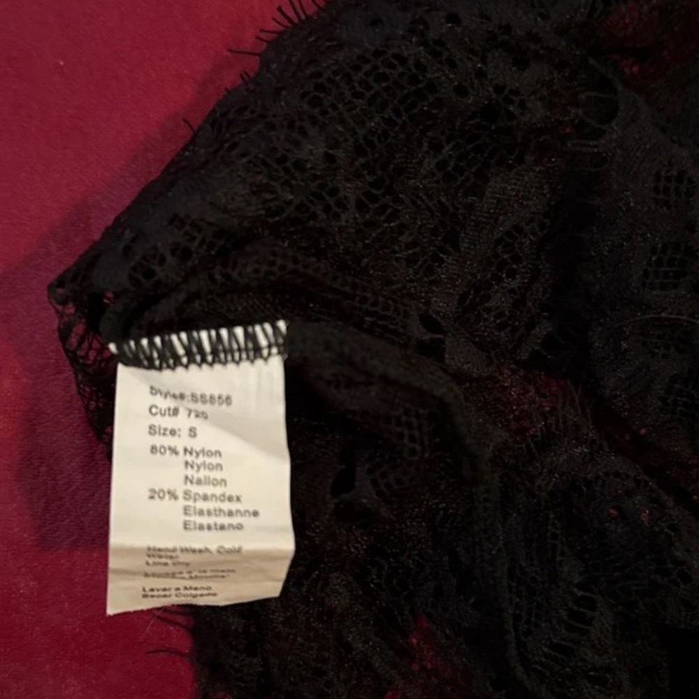Black Lace Sheer Chemise Nightdress - Women Intimates & Sleepwear - Picture 5 of 5